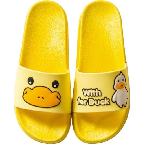 Summer Children Slippers Boy Girl Cute Duck Smile Indoor Outdoor Parent-child Family Father Mother Shoes Home Children Slippers