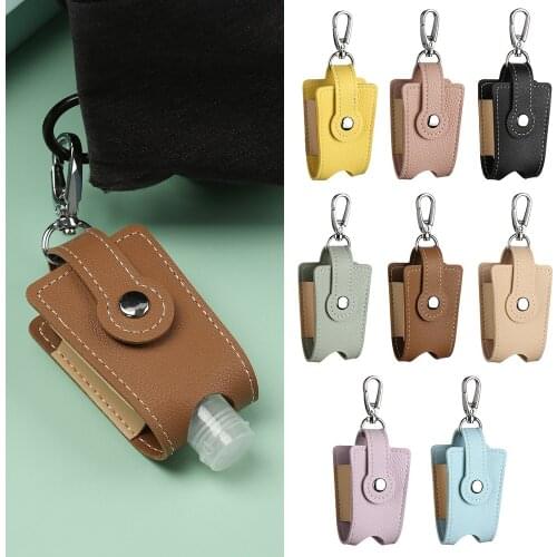 HOT New Hand Sanitizer Keychain Holder Travel Bottle Refillable Containers 30ml Flip Cap Reusable Bottles with Keychain Carrier