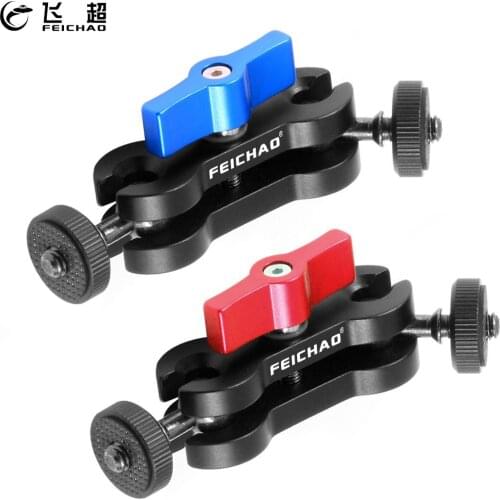 Multi-Function Double Ball Head Bracket 360 Magic Arm Mount 1/4" Tripod Adapter CNC for Monitor LED Light DSLR Camera Accessory