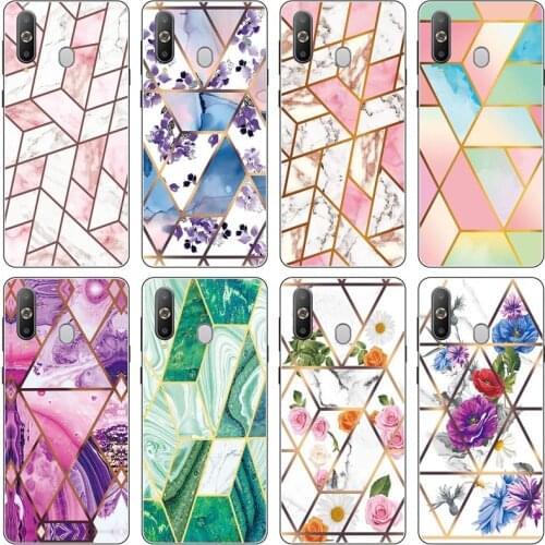Soft Phone Case For Samsung Galaxy A8S A21 SM-G8870 A9 Pro 2019 6.4inch Funda Colorful Silicone Phone Back Geometric