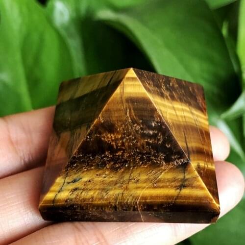 3-5cm natural tiger eye pyramid gemstone healing specimen 1PC