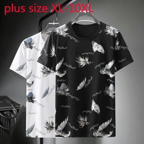 New Arrival Fashion Super Large Men Mercerized Cotton Summer Casual O-neck Knitted Short Sleeve T Shirt Plus Size XL-7XL8XL10XL