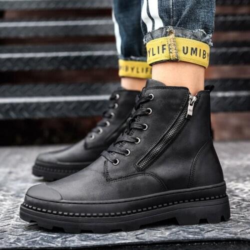 Running flat Casual footwear sneaker leisure boots black men casual fashion loafers sale sports Mens outdoor man ocio leather