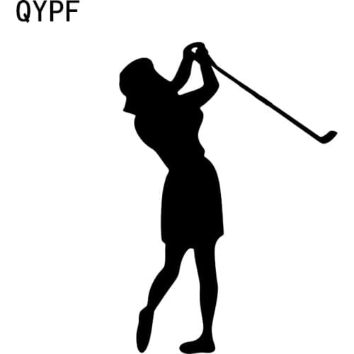 QYPF 11.3*16.1CM Fashion Golf Player Decor Vinyl Car Sticker High Quality Accessories C16-1461