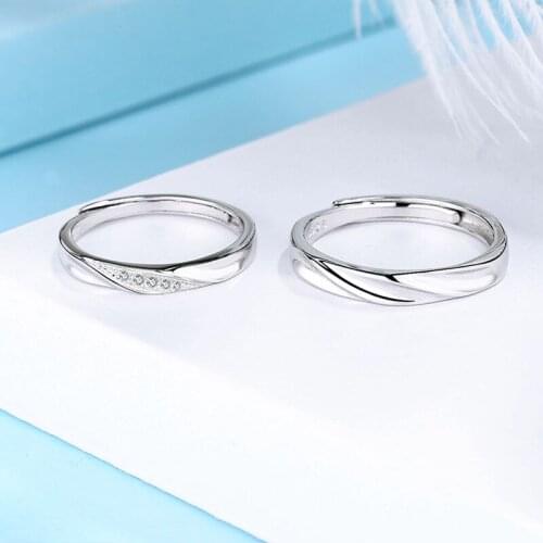 Luxury jewelry moissanite women rings silver 925 jewelry wedding ring set for couple vintage retro jewelry for women couple ring