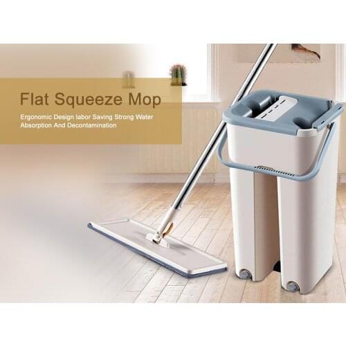 Cleaning Mops Home Floor Mop Microfiber Mop with Bucket Cloth Flat Squeeze Spray Bathroom Kitchen Clean Free Hand Spin Швабра