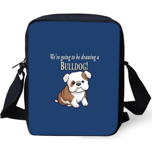 Cute Dog French Bulldog Mini Messenger Bag Women Handbag Girls Shoulder Outdoor Shopping Bag Boys Cross Bags Bolsa De Mensajero