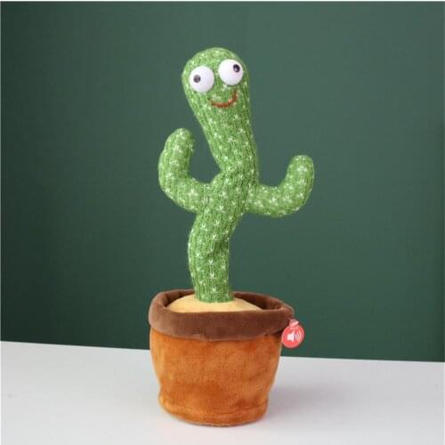 Dancing Cactus Plush Toy Electronic Vibration Dancing Twist Singing Voice Plush Cute Cactus Early Childhood Education Toy Gift