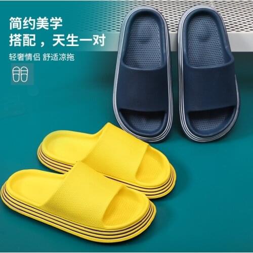 Summer Women Indoor Slippers Casual Non-Slip Bathroom Home Slippers Floor Flat Shoes Ladies/mens Thick Bottom Slides