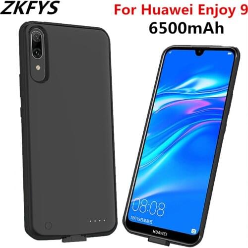 ZKFYS Ultra Thin Fast Charger Battery Cover for Huawei Enjoy 9 6500mAh Portable Back Clip Battery Charger Case