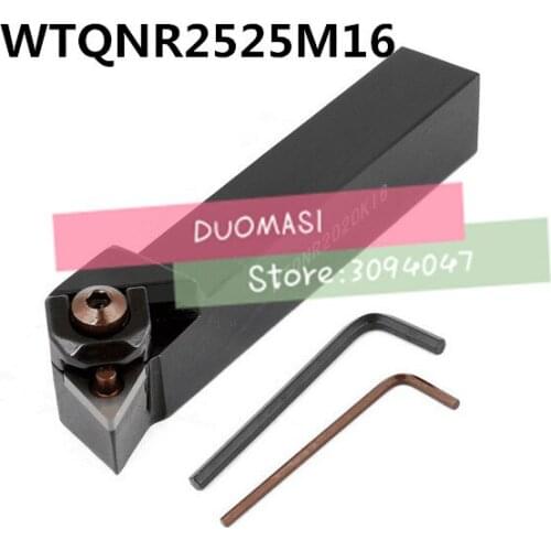 WTQNR2525M16 25*25mm Metal Lathe Cutting Tools Lathe Machine CNC Turning Tools External Turning Tool Holder W-Type WTQNR /L