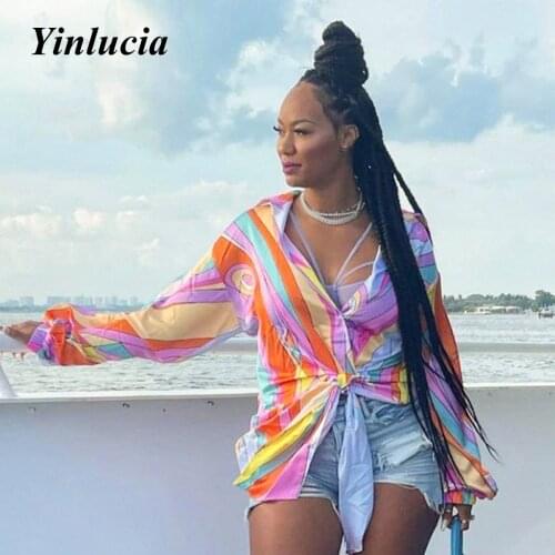 Женские пляжные рубашки Yinlucia China At AliExpress