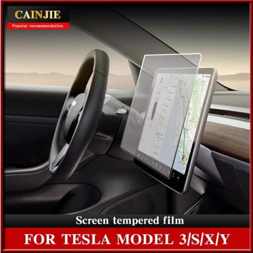 For Tesla Model 3 Y S X 2021 Accessories HD Blu-ray Center Console Screen Glass Membrane Model Three Screen Protector Film