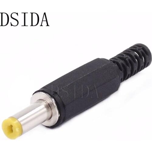 10PCS 5.5*2.5mm 5.5*2.5 DC Plug Male Electrical Socket Outlet 5.5x2.5 mm DC Outlet Yellow plug