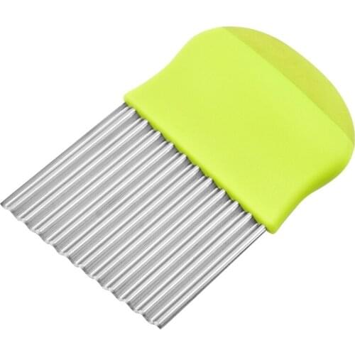 1 Piece Chip Wave Cutter Potato Serrated Potato Cutter Wave Cutter Stainless Steel Fruit Vegetable and Salad Cutter Tool