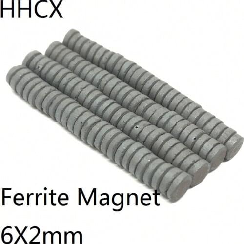 10 20 50 100 200PCS/LOT Y30 Disc Ferrite Magnet 6*2 Permanent MAGNET 6x2 Black Round Speaker magnets 6 x 2