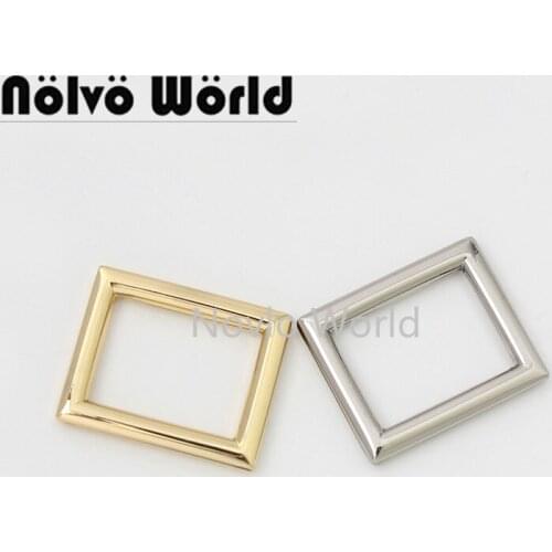 10-50 pieces 3 colors 3mm wire 16mm 5/8" Chrome color thin square Buckle welded slight bag crafts rings