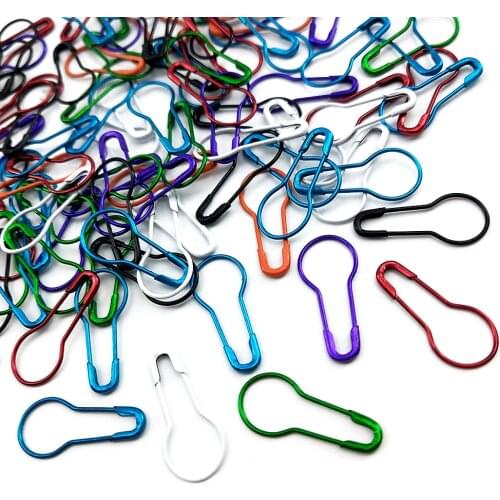 100pcs Colorful Pin Safety Pins Metal Clips Marker Tag Gourd Pins Safe Craft Knitting Cross Stitch Holder DIY Sewing Kit