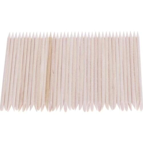 100pcs/Bag Nail Art Cuticle Pusher Remover Wood Clean Nail Manicure Sticks