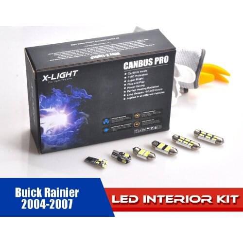 14pcs Error Free LED Bulb For Buick Rainier 2004-2007 Interior dome map Light Kit