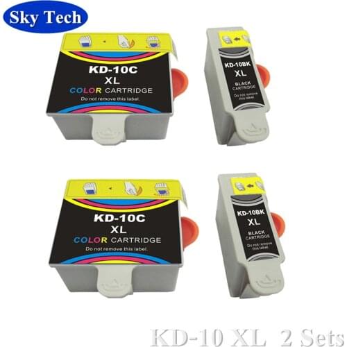 2 Sets Compatible cartridge For KD10XL KD-10XL , For Kodak 6150 5100 5300 5500 ESP3/5/7/9/ 3250 / 5210 / 5250 / 7250 / 9250 etc