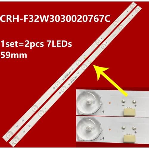 2piece/lot FOR Haier LD32U3100/EU3000 LCD backlight TV light bar CRH-F32PL3030020756P F32W3030020767C 59CM 7LED 6V
