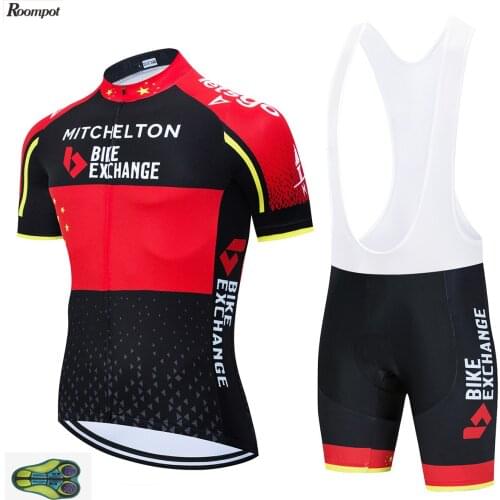 2020 Red MITCHELTON Cycling Team Clothing 20D Gel Pad Shorts Bike Jersey Mens Quick Dry Bicycle Wear Summer Cycling Jerseys