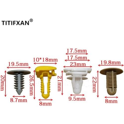 30PCS Auto interior ceiling roof cover door panel under window trim plastic fasteners clips for Toyota Coaster Bus