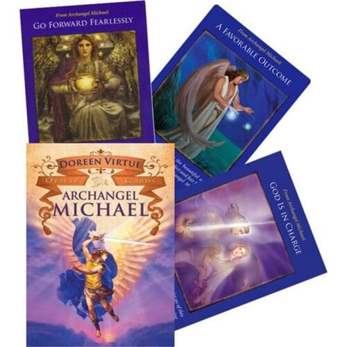 44PCS Game Cards Durable Useful Party Tarot Cards Coated Cards Paper For Archangel Michael Oracle For Family Gift Party