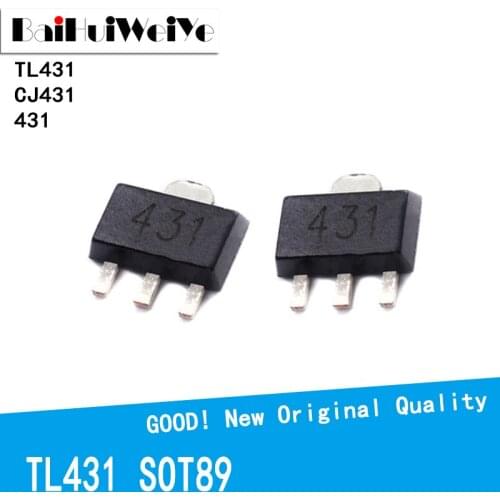 50PCS/LOTE TO92 TL431 TL431A CJ431 TO-89 TO89 Regulator Tube Triode Transistor New Original IC Chipset Good Quality