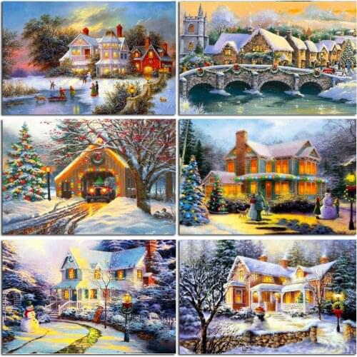 Diamond Painting Mosaic Sunset Tree Picture Of Rhinestones Needlework Diamond Embroidery Winter Landscape Handmade Gift