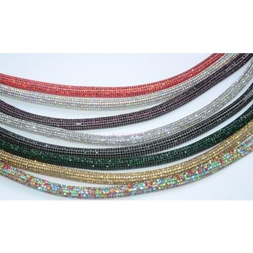 Tube design trim crytal rhinestone beaded patches apliques de roupa applique patches for clothes bordados para costura