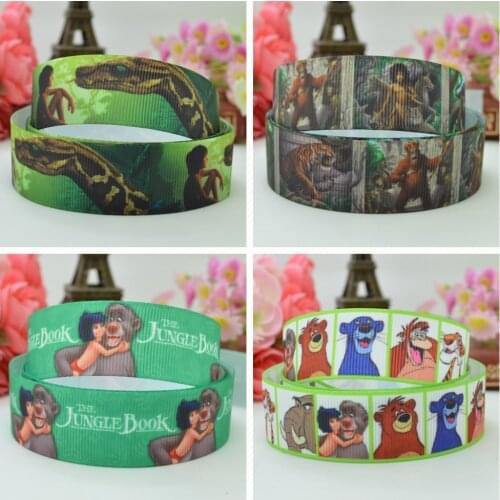 10 Yards 22mm 7/8" Cute cartoon Printed grosgrain ribbon hair bow Headwear DIY hair accessories retail