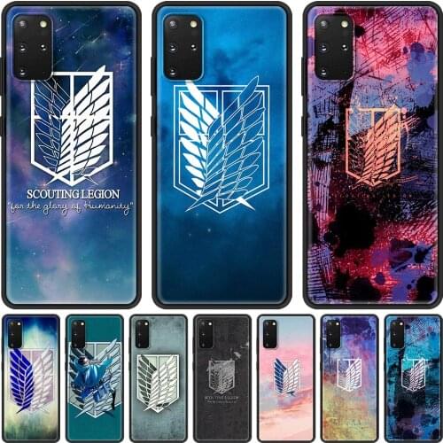 Attack on Titan Symbol Logo Phone Case for Samsung Galaxy S20 FE Note 20 Ultra 9 8 10 S10 5G S9 S8 Plus S7 Soft Cover Shell