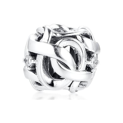 CKK Fits Pandora Bracelet Openwork Charm For Jewelry Making Silver 925 Original Bead