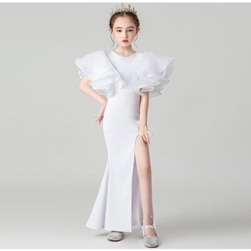 Evening Dress for Girls Kids Elegant Gowns Teen Birthday Party Dresses Children Mermaid Sexy Graduation Performance Vestidos