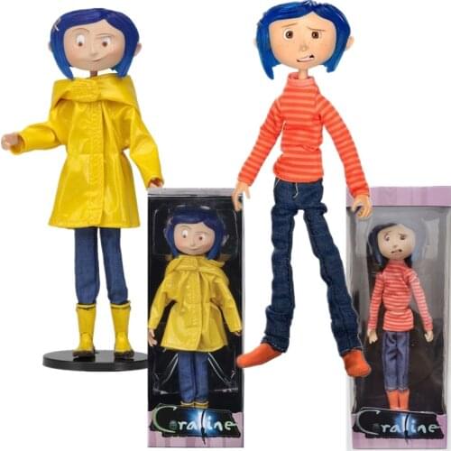 Caroline Figure Striped Shirt Version Raincoat Version craline Ghost Mother Take off clothes Action Figure Toy Doll Gift