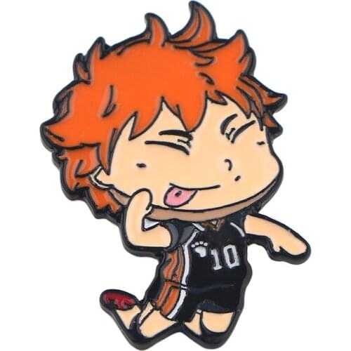 K2917 Cute Anime Enamel Pins Creative Men Women Fashion Jewelry Gifts Volleyball Boy Metal Brooch Hat Collar Lapel Badge