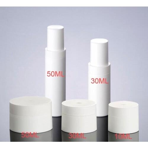 300Pcs/Lot 50ml 30ml 15ml 10ml Face Cream Jars Pot Travel Plastic Empty Cosmetic Containers 50g 30g 15g 10g Cosmetic Containers