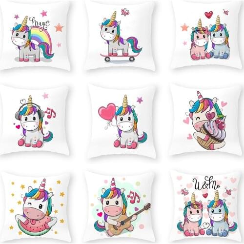 Baby Shower Unicorn Pillow Case Decorative Cute Pillowcase Pillow Protector Cushion Prefect Unicorn Gifts For Kids Party Favor