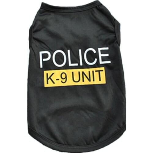 New Dog Apparel Fashion Cute Dog Vest Pet sweater Puppy Shirt Soft Coat Jacket Summer Dog Cat Clothes Police K-9 Unit