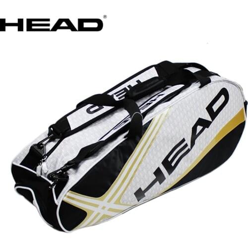 Original Head Tennis Bag 6-9 Tennis Rackets Djokovic Same Type Badminton Squash Tenis Racquet Backpack With Separated Shoes Bag