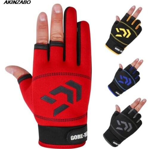 Fishing Catching Gloves Fish Mittens Anti-slip Fishing Gloves Three Figner Fabrics Comfort Outdoor Fishing Fingerless Gloves