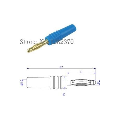 [SA] BP2201 mini 2mm copper gold plated banana plugs 2mm in line gold plated Plug --100pcs/lot