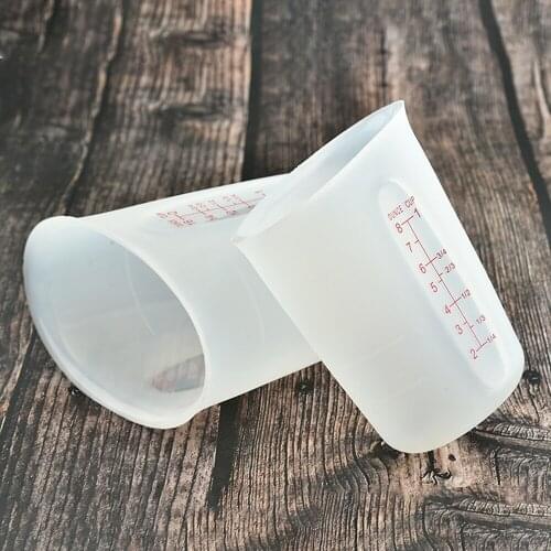 250ml/500ml Silicone Measuring Cup Kitchen Measuring Tools Butter Measure Cup Flexible Silicone Cup for Baking Cooking Tool