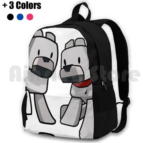 Wolf / Dogs Outdoor Hiking Backpack Waterproof Camping Travel Dog Dog Wolf Wolf Wolves Pets Cute Kawaii Dogs Puppy Pixel Cube