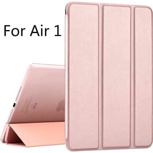 Smart cover for iPad Air1 Protective case Magnetic Slim PU Leather Stand Auto Sleep Wake hard cases for iPad 5 A1474 A1475 A1476