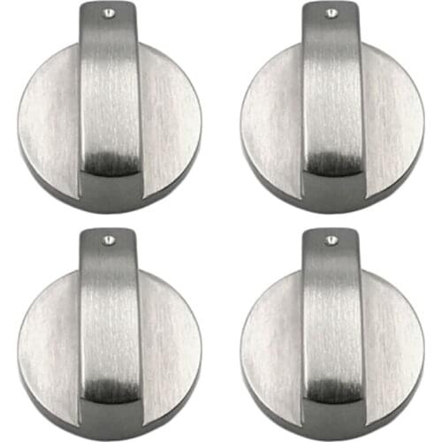 1/2/4 PCS Metal 8mm Universal Silver Gas Stove Control Knobs Adaptors Oven Switch Cooking Surface Control Locks Useful