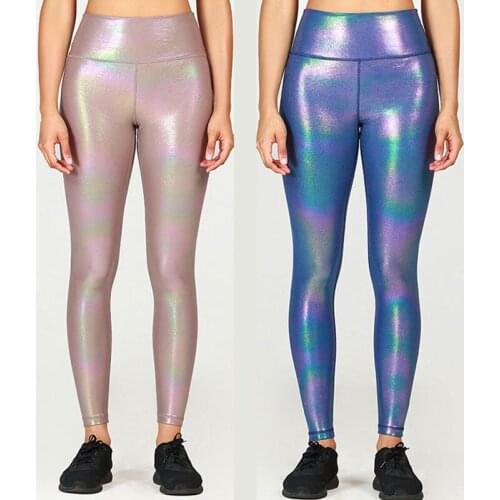 Womens Bronzing High Waist Leggings Push Up Workout Tight Pants Anti Cellulite Ladies Sportswear Seamless Running Jogger Hiking