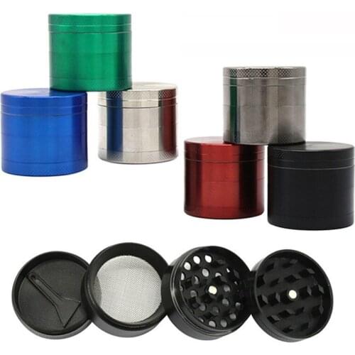 1Pcs 40MM Zinc Alloy 4-Layer Tobacco Grinder Herb Mill Crusher Herb Grinder Tobacco Smoke Grinders Men Smoking Accessories